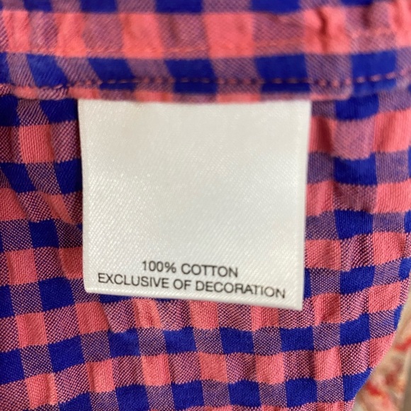 Daniel Cremieux Purple & Coral Buffalo Plaid Button Down Dress Shirt size Large - Picture 6 of 7